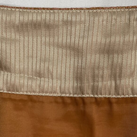 J.Crew Rose Gold Metallic Silk Pencil Skirt Sz 12 Lined Textured Shimmer Evening - Picture 7 of 12